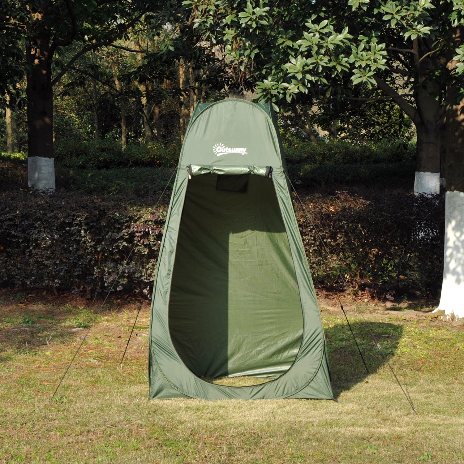 Tienda de ducha plegable portátil multiusos Outsunny para exteriores, camping y playa. DiSALMA ADVENTURE