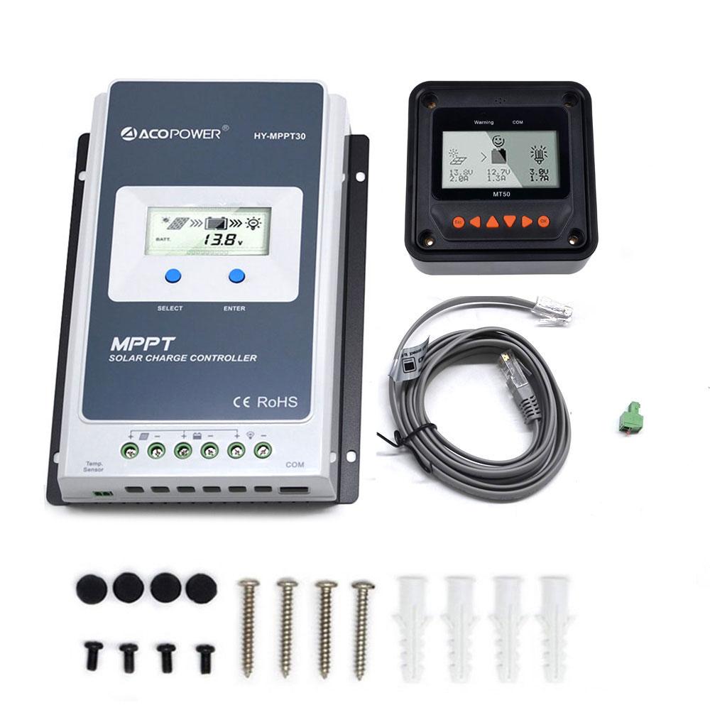 Controlador de carga solar MPPT Midas de 30 amperios con MT-50 DiSALMA ADVENTURE