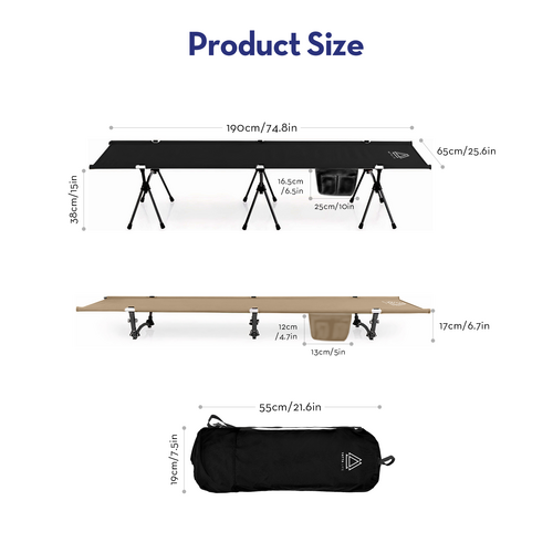 La cama plegable portátil de camping Adventure. DiSALMA ADVENTURE