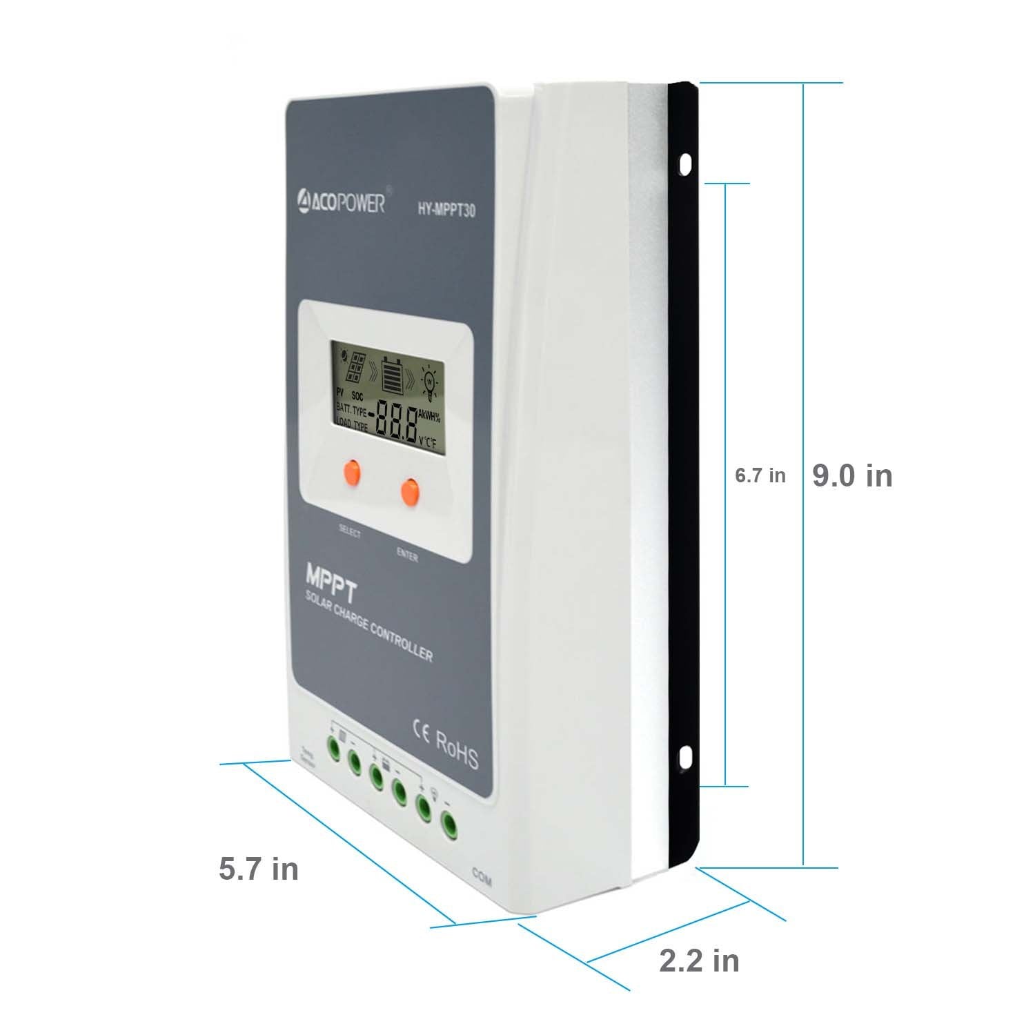 Controlador de carga solar MPPT Midas de 30 amperios con MT-50 DiSALMA ADVENTURE