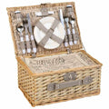 Cesta de Picnic de Mimbre Natural Gris Alexandra House Living