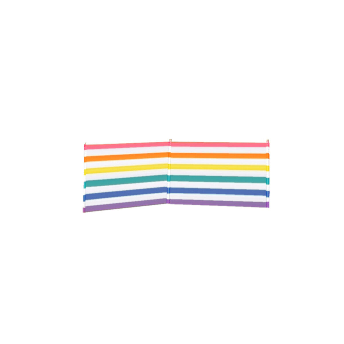 Paraviento 3 palos 240x80 cm rayas colores playa camping DiSALMA