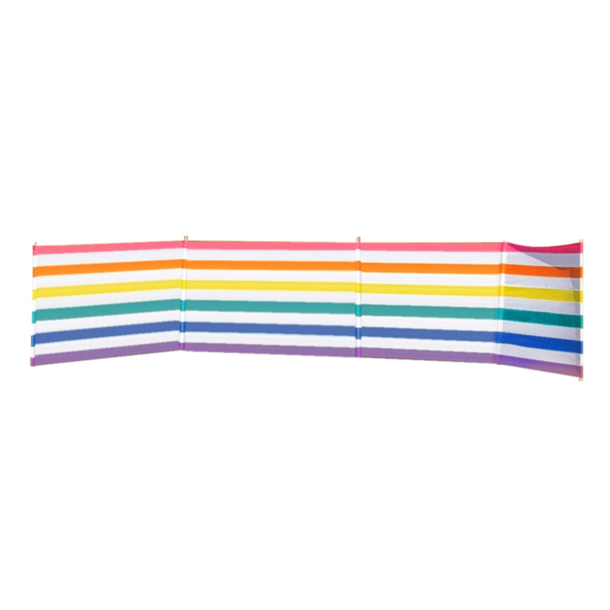 Paraviento 5 palos 480x80 cm rayas colores playa camping DiSALMA