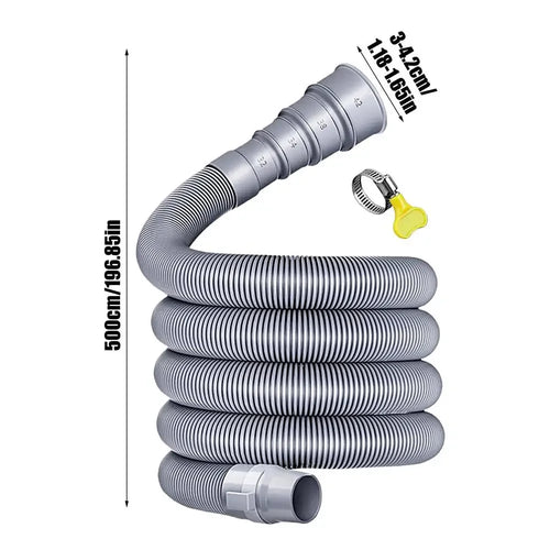 Manguera de desagüe plegable para caravanas de 3 m – Kit a prueba de fugas con adaptador ajustable DiSALMA ADVENTURE
