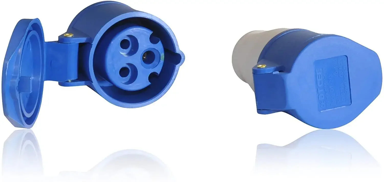 Adaptador de enchufe de conexión para automóvil, caravana, adaptador de enchufe principal, adaptador de sitio de conexión de 3 pines para red eléctrica. DiSALMA ADVENTURE