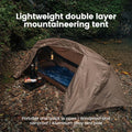 Tienda táctica para senderismo en solitario. Camping, camper. DiSALMA ADVENTURE