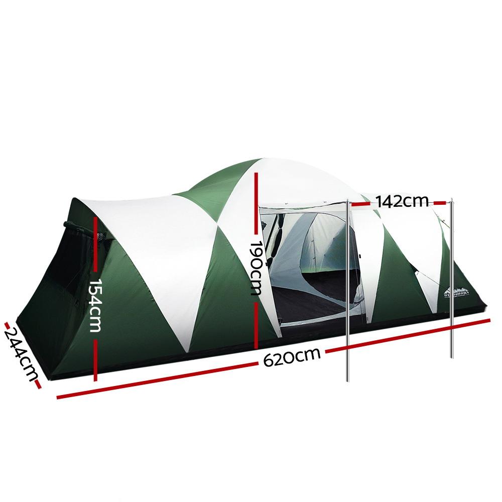 Tienda de campaña familiar Weisshorn para 12 personas, ideal para senderismo y playa (3 habitaciones) DiSALMA ADVENTURE