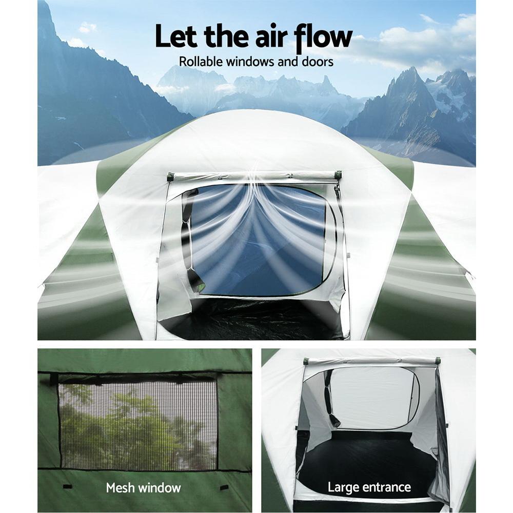 Tienda de campaña familiar Weisshorn para 12 personas, ideal para senderismo y playa (3 habitaciones) DiSALMA ADVENTURE