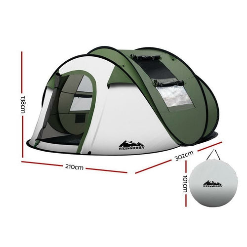Tienda de campaña Weisshorn Instant Up para 4-5 personas. Tiendas de campaña emergentes para toda la familia. DiSALMA ADVENTURE