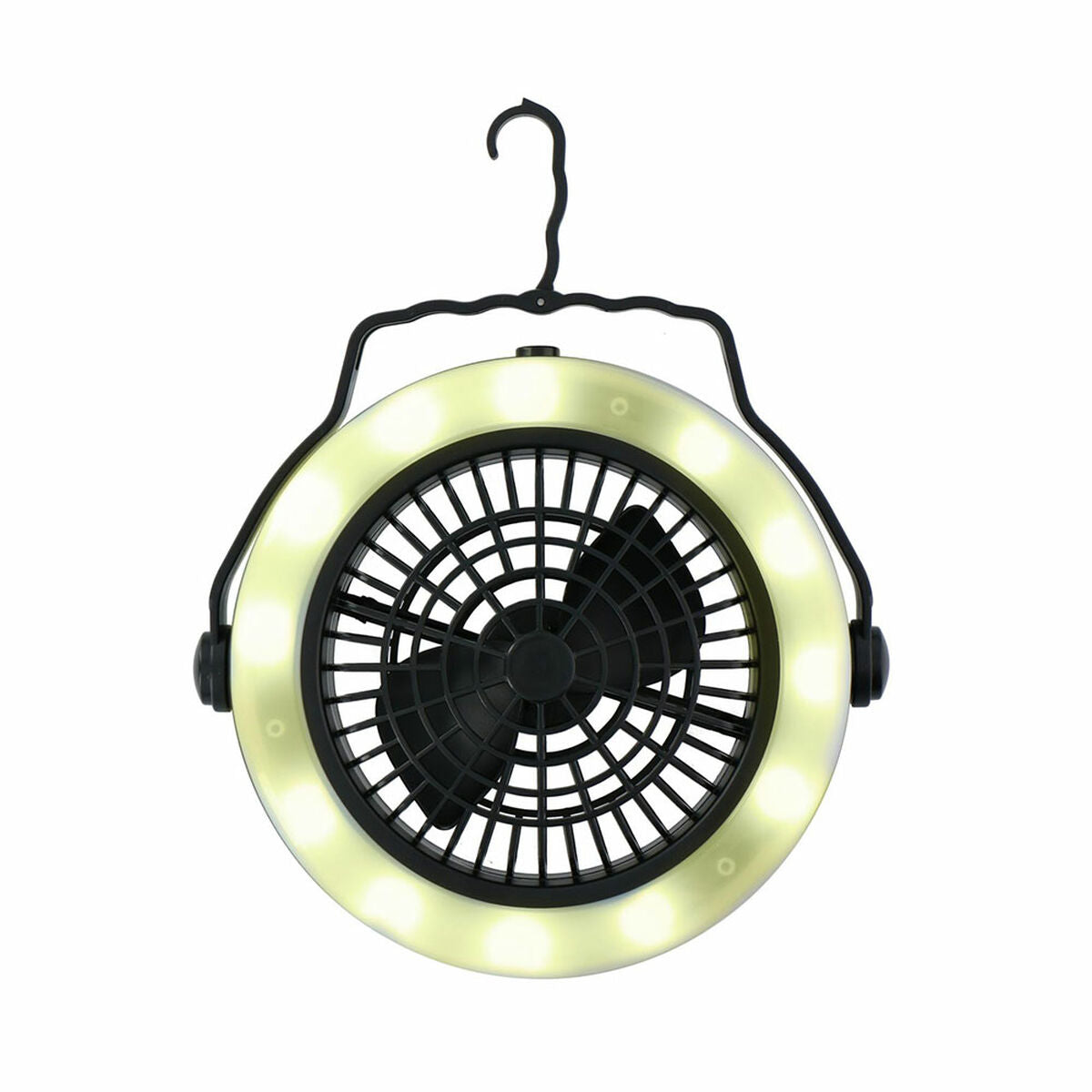 Ventilador techo luz LED Grundig negro camping DiSALMA