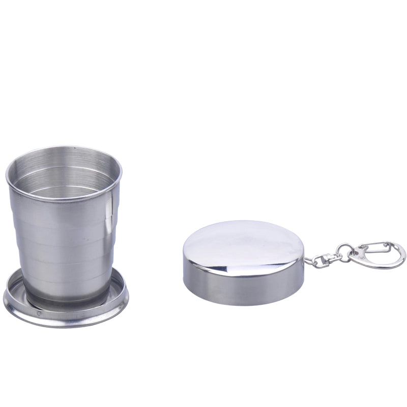 Vaso plegable de acero inoxidable.DiSALMA ADVENTURE