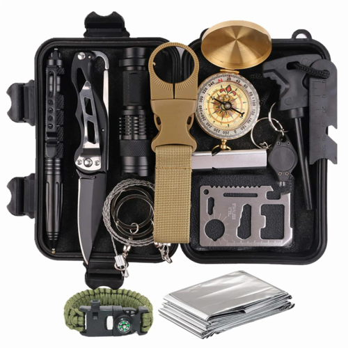 Kit de equipo de supervivencia de emergencia 14 en 1, herramientas tácticas para acampar. DiSALMA ADVENTURE
