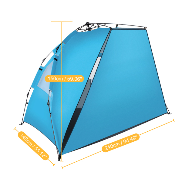 Tienda de campaña de playa con postes de fibra de vidrio y tela Oxford para acampar al aire libre. DiSALMA ADVENTURE