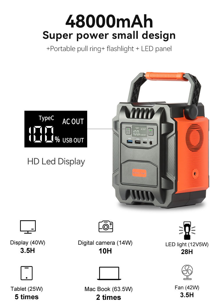 Batería externa con generador solar de 200 W, estación de energía portátil para acampar. DiSALMA ADVENTURE