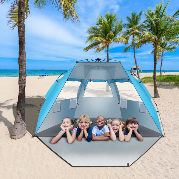 Tienda de campaña de playa con postes de fibra de vidrio y tela Oxford para acampar al aire libre. DiSALMA ADVENTURE