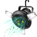 Ventilador plegable, linterna solar LED portátil para camping con gancho. DiSALMA ADVENTURE