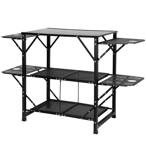 Mesa de cocina para camping, estación de cocina portátil plegable de una sola pieza. DiSALMA ADVENTURE