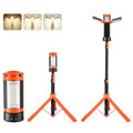 Linterna de trabajo LED con soporte, 10 Ah, linterna de camping inalámbrica recargable. DiSALMA