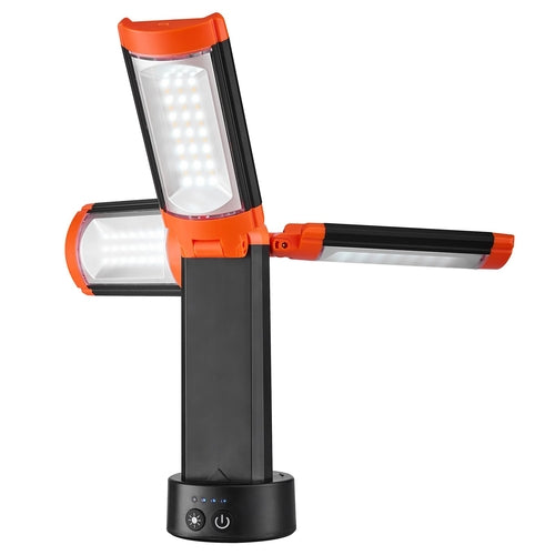Linterna de trabajo LED con soporte, 10 Ah, linterna de camping inalámbrica recargable. DiSALMA