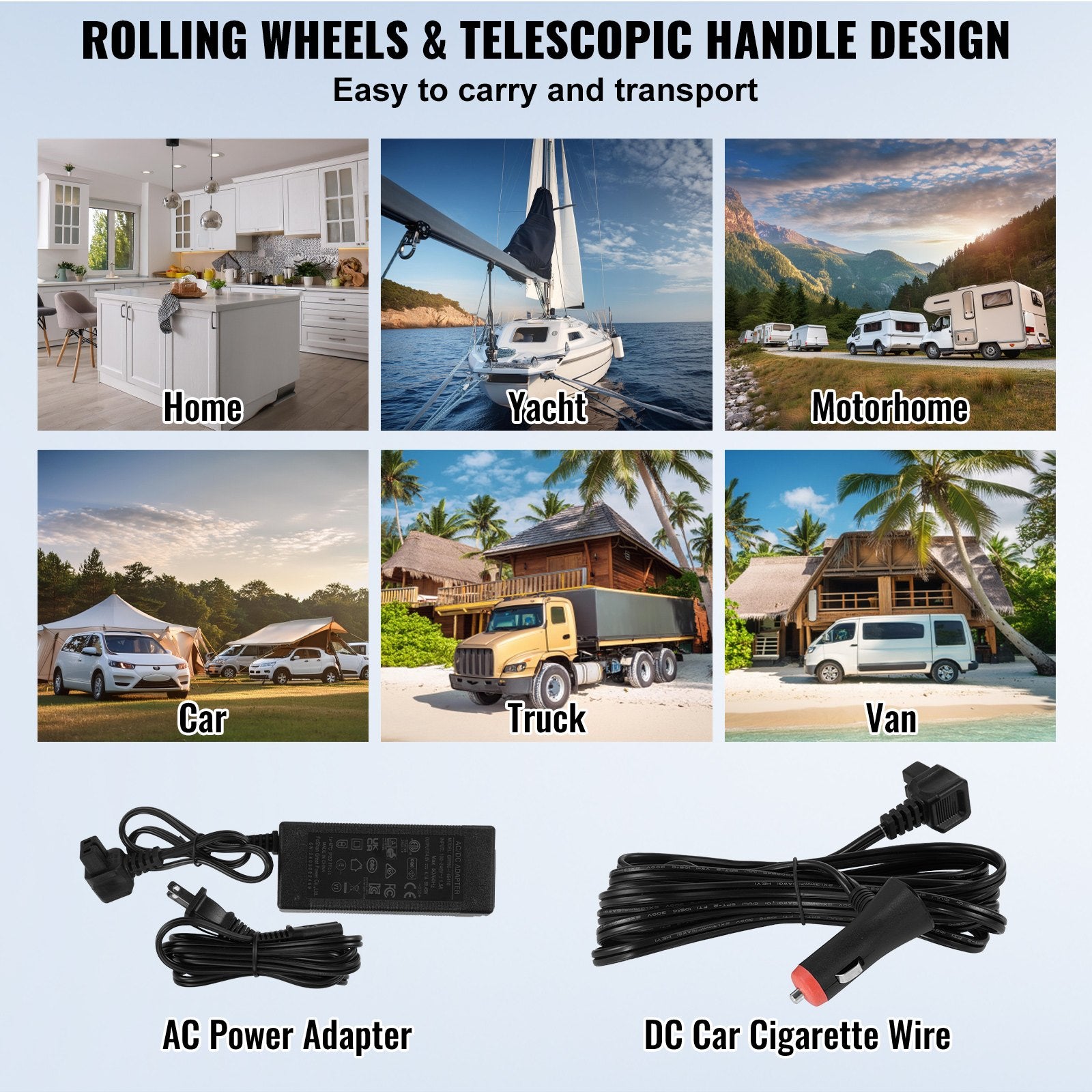 Refrigerador portátil para coche, ideal camping, refrigerador para coche de 12 voltios, 40 L DiSALMA ADVENTURE