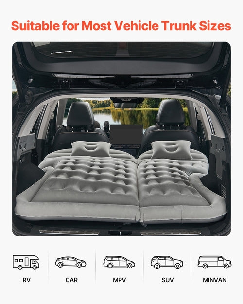 Colchón de aire para coche, colchón inflable para acampar en coche, flocado grueso. DiSALMA ADVENTURE