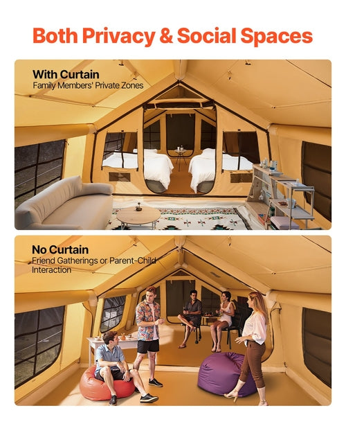 Tiendas de campaña inflables para acampar, tienda de campaña inflable de fácil montaje para 8-12 personas. DiSALMA ADVENTURE