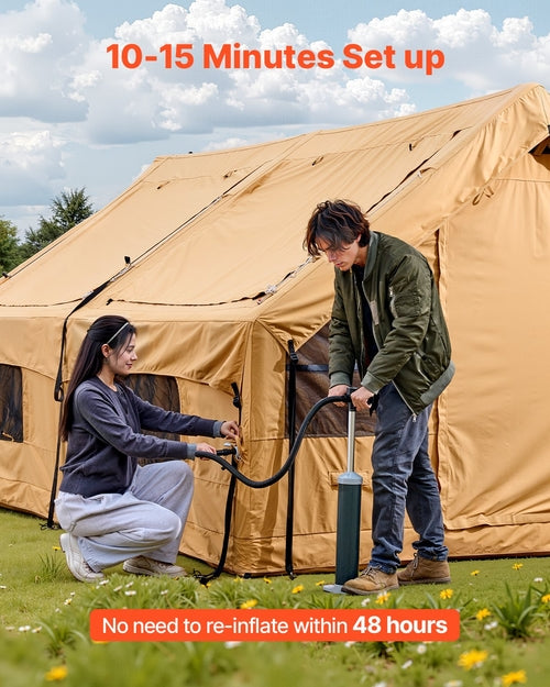 Tiendas de campaña inflables para acampar, tienda de campaña inflable de fácil montaje para 8-12 personas. DiSALMA ADVENTURE