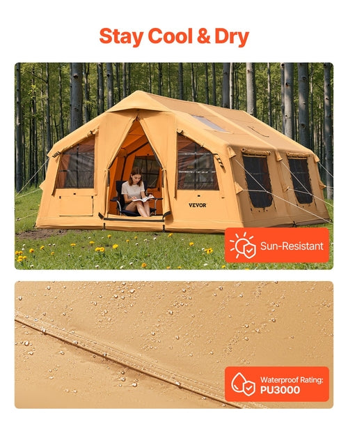 Tiendas de campaña inflables para acampar, tienda de campaña inflable de fácil montaje para 8-12 personas. DiSALMA ADVENTURE
