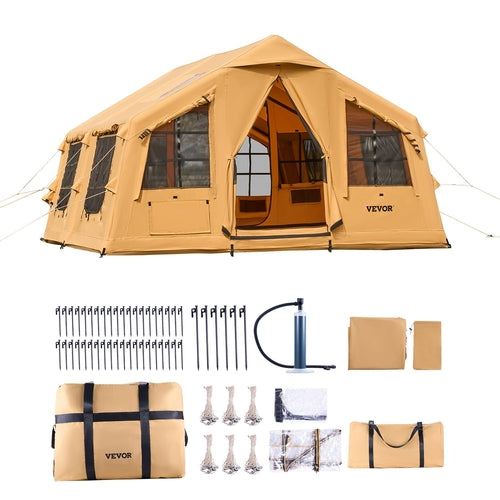 Tiendas de campaña inflables para acampar, tienda de campaña inflable de fácil montaje para 8-12 personas. DiSALMA ADVENTURE