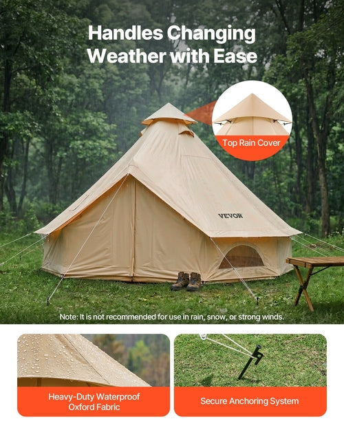 Tienda de campaña Oxford Bell Tent, tienda tipo yurta de 4 m para 4 estaciones con salida para estufa.DiSALMA ADVENTURE